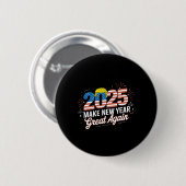 トランプが再素晴らしび新年を幸せにEv 缶バッジ (正面&裏面)