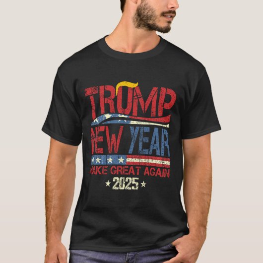 トランプが再素晴らしび新年を幸せにEv Tシャツ (正面)