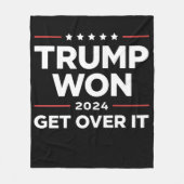 トランプが勝ったんだ諦めろ2024 フリースブランケット (正面)