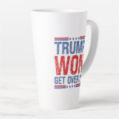トランプが勝ったんだ、諦めろ カフェラテマグ (右アングル)