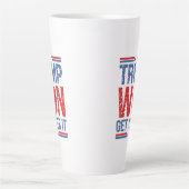 トランプが勝ったんだ、諦めろ カフェラテマグ (正面)