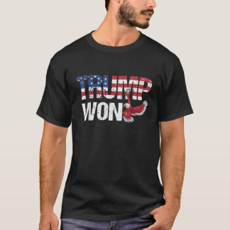トランプが勝った旗の男性の女性レディースTake America Back Tシャツ