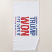 トランプが勝った ビーチタオル (正面)