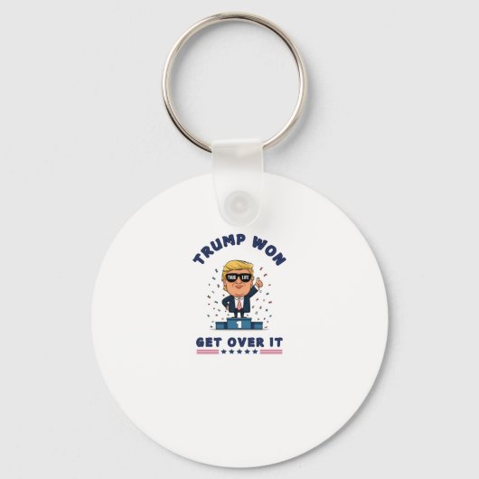 トランプが勝った – 乗り越える キーホルダー (正面)