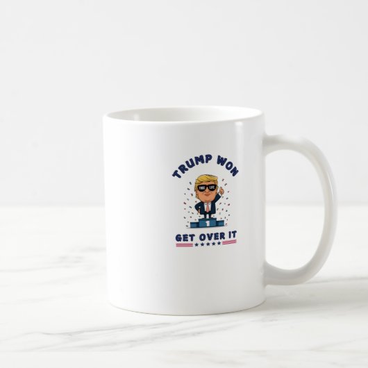 トランプが勝った – 乗り越える コーヒーマグカップ (右)