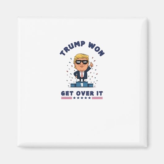 トランプが勝った – 乗り越える マグネット (正面)