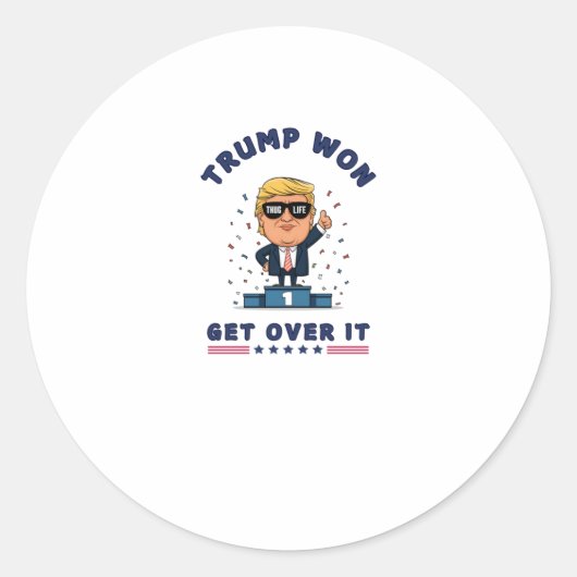 トランプが勝った – 乗り越える ラウンドシール (正面)