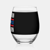 トランプが勝った 私たち全員が勝った 2024年 アメリカ国旗 トランプが勝った ステムなしワイングラス (右)