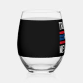 トランプが勝った 私たち全員が勝った 2024年 アメリカ国旗 トランプが勝った ステムなしワイングラス (左)