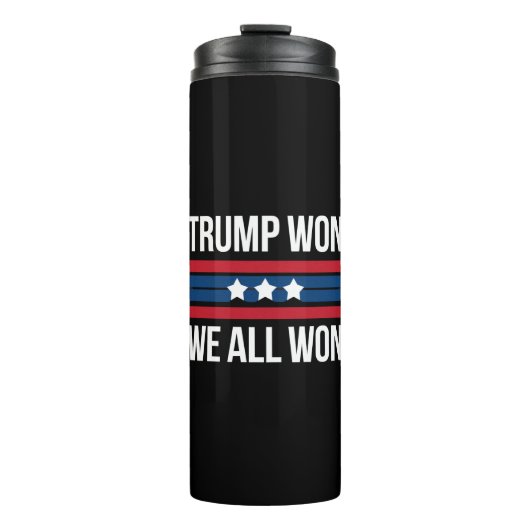 トランプが勝った 私たち全員が勝った 2024年 アメリカ国旗 トランプが勝った タンブラー (正面)