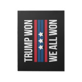 トランプが勝った 私たち全員が勝った 2024年 アメリカ国旗 トランプが勝った ノートパッド (回転)
