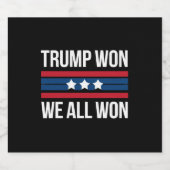 トランプが勝った 私たち全員が勝った 2024年 アメリカ国旗 トランプが勝った ビールラベル (シングルラベル)
