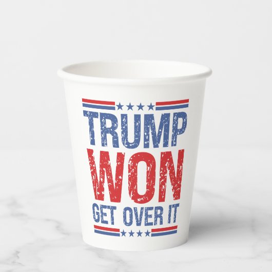 トランプが勝った 紙コップ (正面)