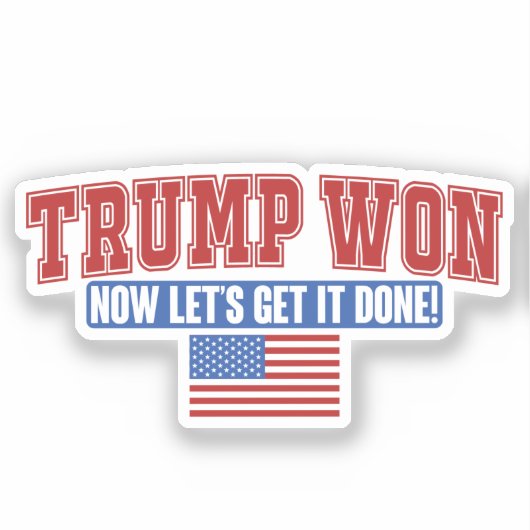 トランプが勝って勝利 シール (正面)