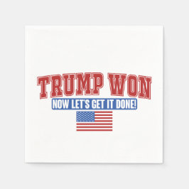 トランプが勝って勝利 スタンダードカクテルナプキン