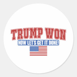 トランプが勝って勝利 ラウンドシール