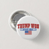 トランプが勝って勝利 缶バッジ (正面&裏面)