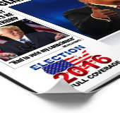 トランプが勝つ！アンチおもしろいクリントン偽ニュース新聞 ポスター (角)