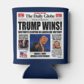 トランプが勝つ！アンチクおもしろいリントン新聞サタイヤ 缶クーラー (裏面)