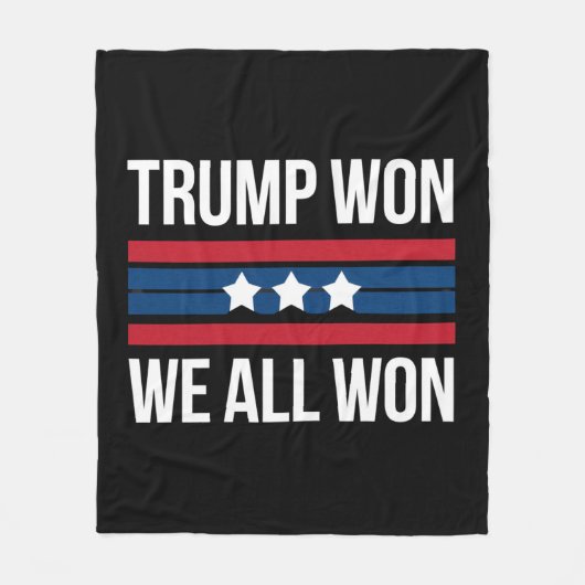 トランプが勝利した我々は全て勝った2024米国国旗トランプが勝利 フリースブランケット (正面)