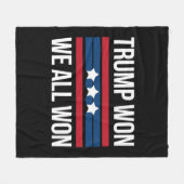 トランプが勝利した我々は全て勝った2024米国国旗トランプが勝利 フリースブランケット (正面(横))