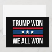 トランプが勝利した我々は全て勝った2024米国国旗トランプが勝利 招待状 (正面/裏面)