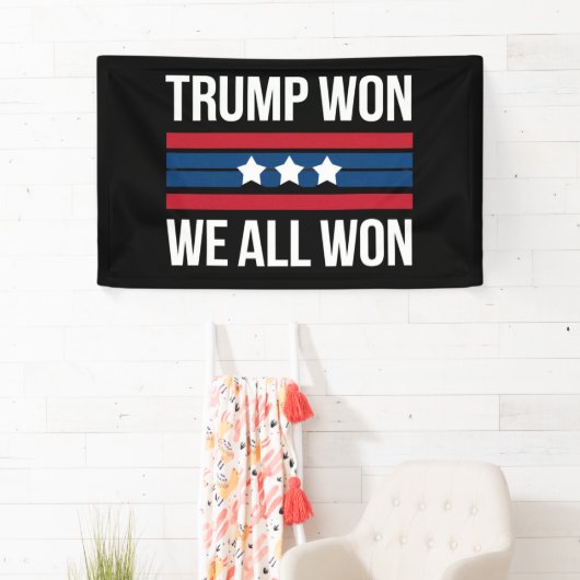 トランプが勝利した我々は全て勝った2024米国国旗トランプが勝利 横断幕 (インサイチュ)