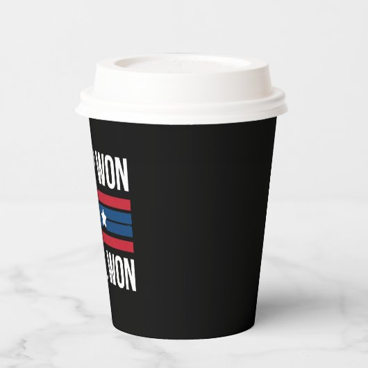 トランプが勝利した我々は全て勝った2024米国国旗トランプが勝利 紙コップ (左)