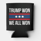 トランプが勝利した我々は全て勝った2024米国国旗トランプが勝利 缶クーラー (正面)