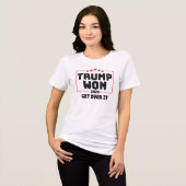 トランプが勝利した – メイク・アメリカ選素晴らし択 トライブレンドＴシャツ (正面全面)