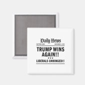 トランプが勝利を獲得2024年見出しトランプ2024ランドスリ マグネット (正面/裏面)