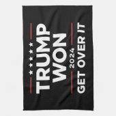 トランプが勝利2024を乗り越える キッチンタオル (縦)