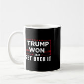 トランプが勝利2024を乗り越える コーヒーマグカップ (左)