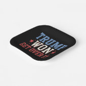 トランプが勝利2024を乗り越える ペーパープレート (傾斜あり)