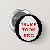 トランプが卵の赤と黒のボタンを取った 缶バッジ (正面&裏面)