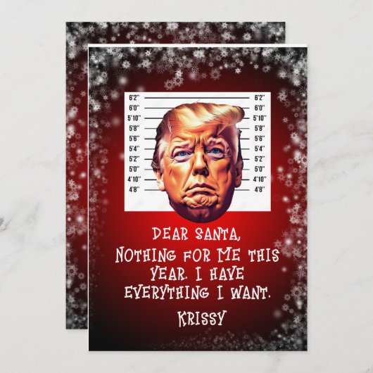 トランプが夢を真来のクリスマスに逮捕 シーズンカード (正面/裏面)
