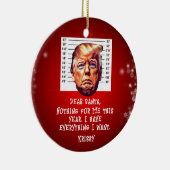 トランプが夢を真来のクリスマスに逮捕 セラミックオーナメント (右)