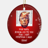トランプが夢を真来のクリスマスに逮捕 セラミックオーナメント (左)