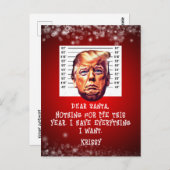 トランプが夢を真来のクリスマスに逮捕 ポストカード (正面/裏面)