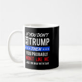 トランプが嫌いならトランプの名言 コーヒーマグカップ (左)
