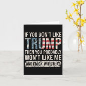 トランプが嫌いなら、あなたは私も嫌いだろう カード (黄色い花)