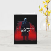 トランプが帰ってきたよ あなたたちは私を恋しく思ったかい？ カード (黄色い花)