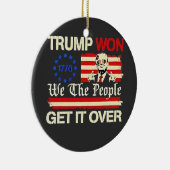 トランプが我々を勝ち取った人々は成長を越える セラミックオーナメント (右)