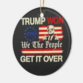 トランプが我々を勝ち取った人々は成長を越える セラミックオーナメント (左)