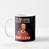 トランプが戻ってきたみたい コーヒーマグカップ (左)