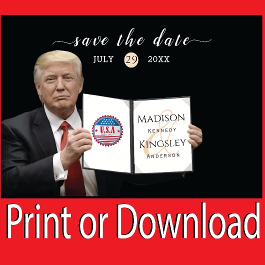 トランプが最高💍 愛国者 ウェディング 保存 日付 セーブザデート