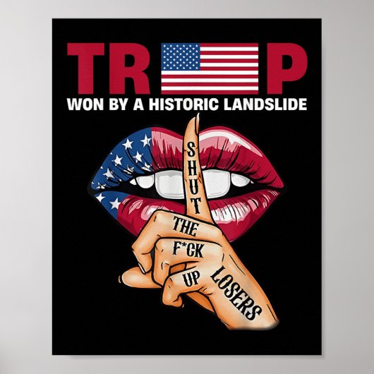 トランプが歴史的地滑りで勝つ ポスター (正面)