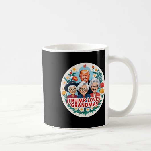 トランプが祖母の母の日を愛する コーヒーマグカップ (右)