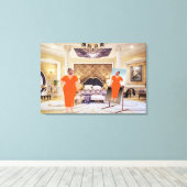 トランプが身を捧げるためにドレスをキャンバスアート キャンバスプリント (インサイチュ (ウッドフロア))