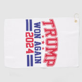 トランプが2024年に再び勝利 ゴルフタオル (横)